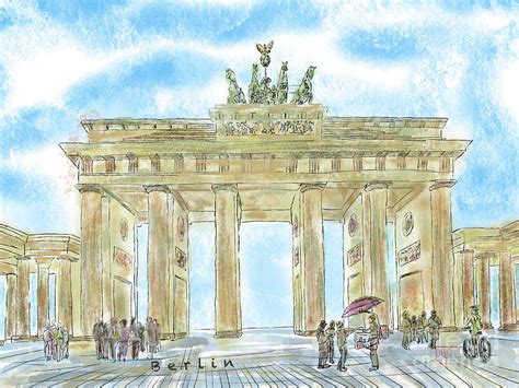 Brandenburg Gate, Berlin, Germany Painting by Horst Rosenberger