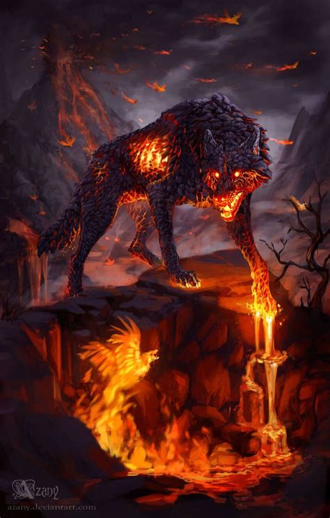 Power of Magma by Azany | Mythical creatures art, Werewolf art, Dark ...