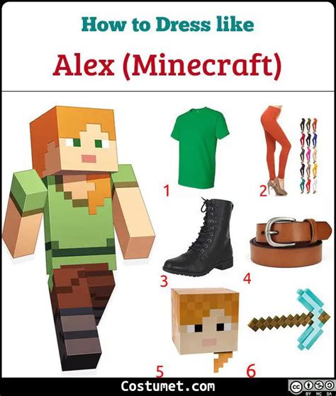 Alex (Minecraft) Costume for Cosplay & Halloween