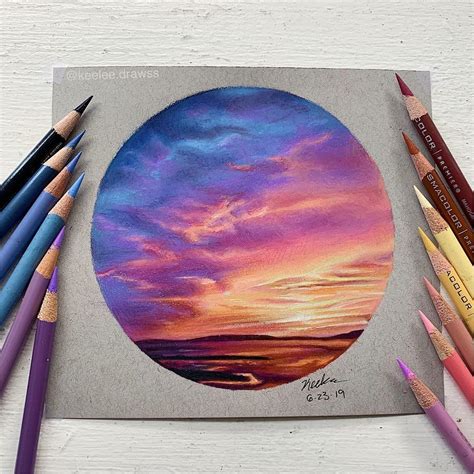 Colored Pencil Sunset