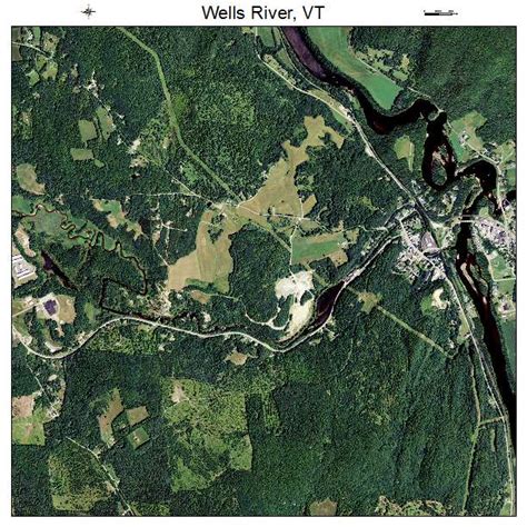 Aerial Photography Map of Wells River, VT Vermont