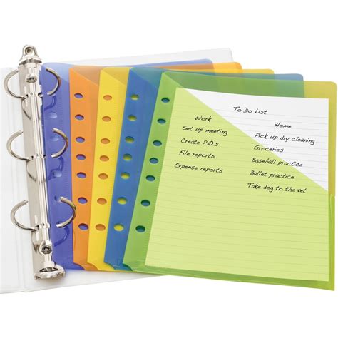 Avery® Durable Mini Binder Pockets - For 3-Ring and 7-Ring Binders - 20 ...