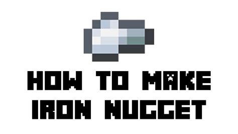 Minecraft Survival: How to Make Iron Nugget - YouTube