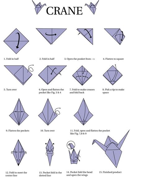 Origami Crane Instructions For Kids - Origami Sample