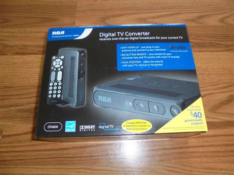 RCA Digital TV Antenna Converter Box DTA800B1 For DTV DTA800 New ...