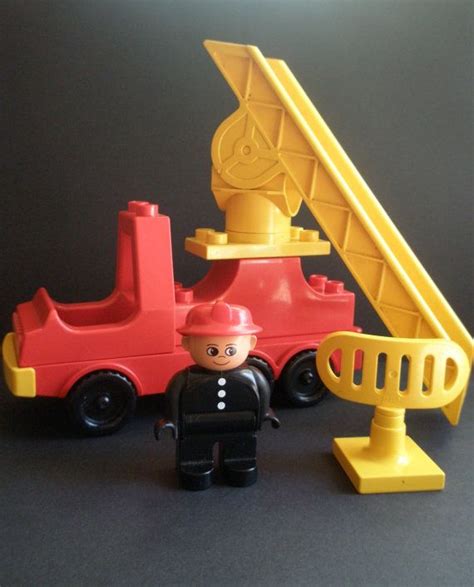 Vintage Lego Duplo Fire Truck Set With Driver Fireman 6 | Etsy ...