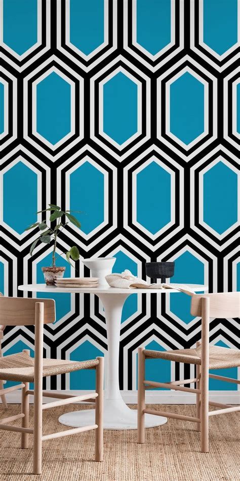 Turquoise geometric Wallpaper | Geometric wallpaper, Geometric wall ...