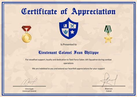 Army Certificate Of Achievement Template - Best Business Templates