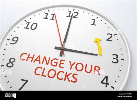 clock with English title Change your clocks Stock Photo - Alamy