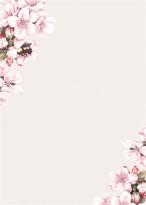 Blank pink floral card design | free image by rawpixel.com / Donlaya ...