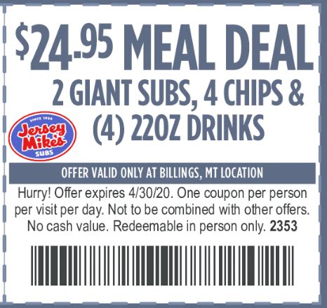 Jersey Mike's Subs Coupons and Discounts