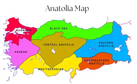 Map of Asia Minor or Anatolia Map - Trip Turkey