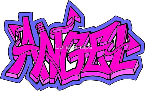 "Graffiti Angel (word)" Stickers by Luna Snaps | Redbubble