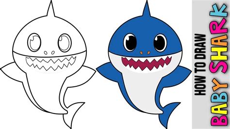 Baby Shark Drawing For Kids - bmp-online