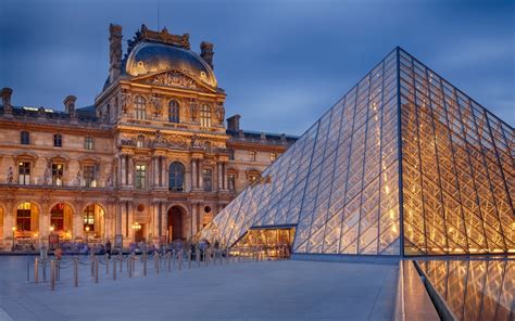 Louvre Museum, Louvre, Paris, France, pyramid HD wallpaper | Wallpaper ...