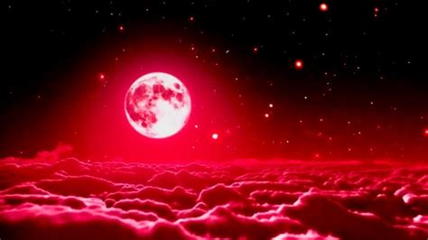 Moon, Red Moon, Red Clouds. Free Stock Video - Pixabay