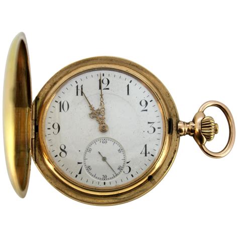 Antique IWC 14 Karat Yellow Gold Pocket Watch For Sale at 1stDibs