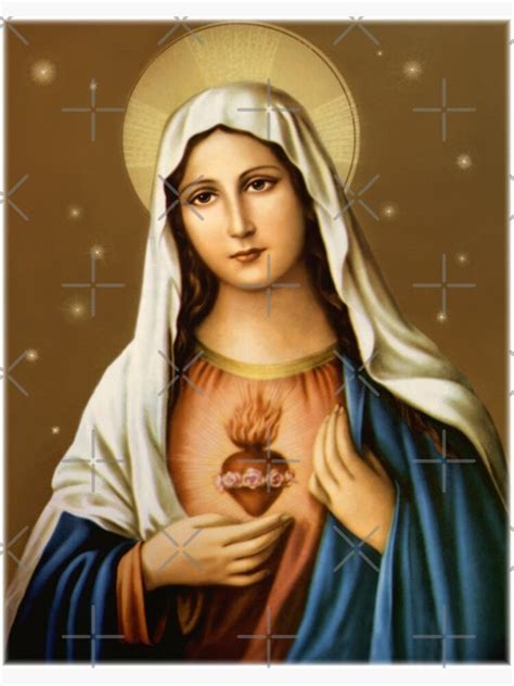 "Sacred Heart of Mary" Poster for Sale by pinkydreams | Redbubble