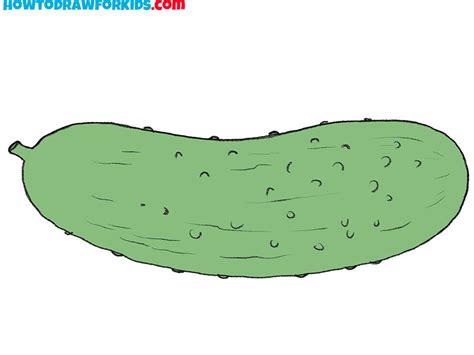 How to Draw a Pickle - Easy Drawing Tutorial For Kids