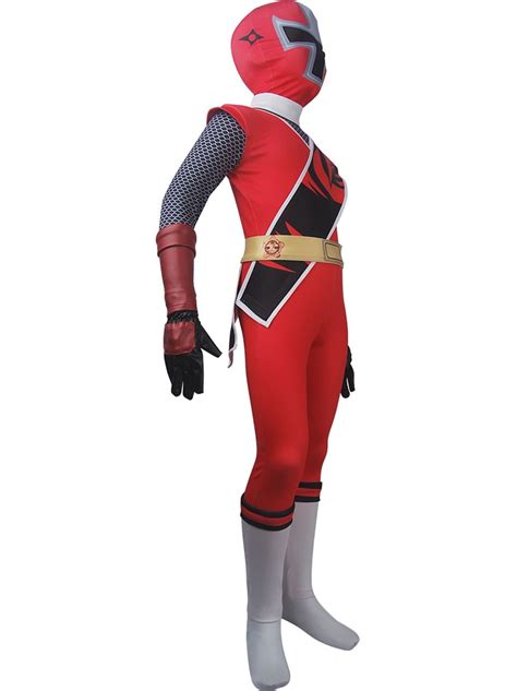 Kids Power Rangers Ninja Steel Red Ranger suit cosplay Brody Romero ...