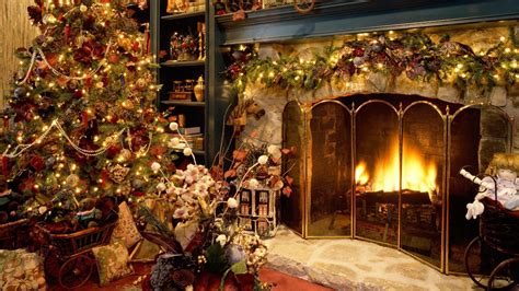 Vintage Christmas Fireplace Wallpapers - Wallpaper Cave