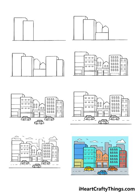 How to Draw a Town How to Draw a Easy Town - Hastings Mucend