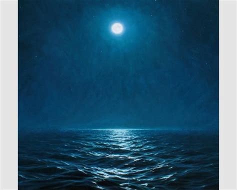 Night Sea Painting Original by Alexander Shenderov Moon Oil Painting ...