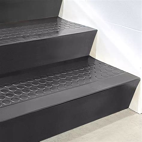 Stair Tread Risers - Rubber, 48 x 7", Black H-5198BL - Uline