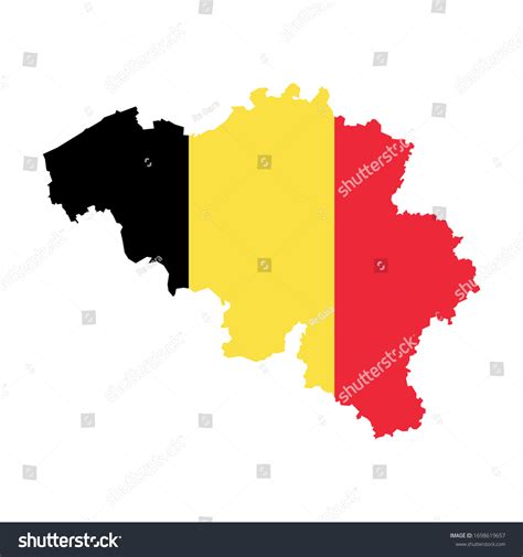 Belgium Flag Map Design Vector Illustration Stock Vector (Royalty Free ...