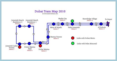 Dubai Tram Map - Dubai Tram