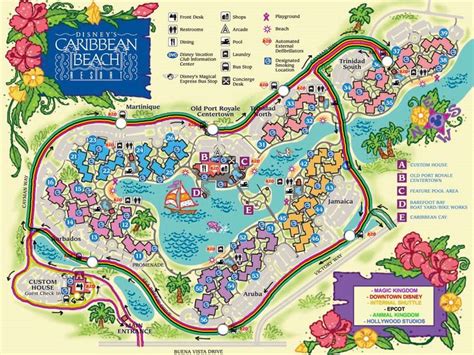 Caribbean Beach Resort Bus Routes | Caribbean beach resort, Disney ...