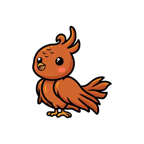 Cute little phoenix cartoon posing 12014666 Vector Art at Vecteezy