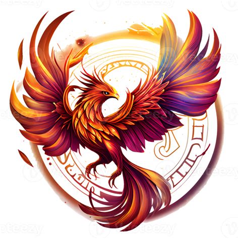 Mystical mythical character Phoenix, phoenix bird on a transparent ...