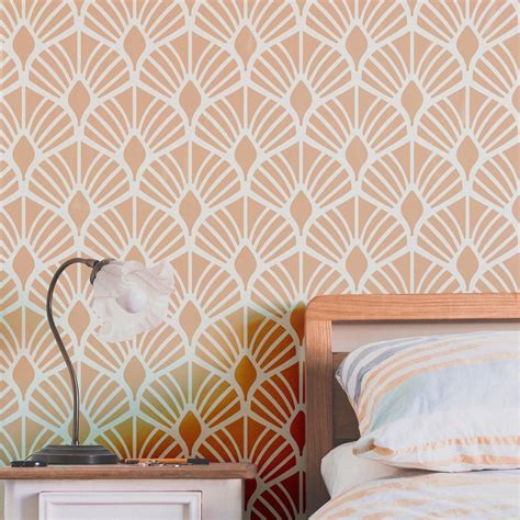 Large Decorative Wall Stencils Wall Stencil Geometic Pattern All Over ...