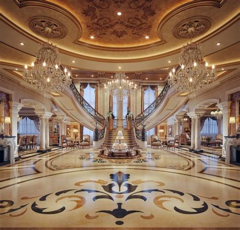 Luxury Staircase, Fountain, and Chandelier | Lobby - Metropolis Luxury ...