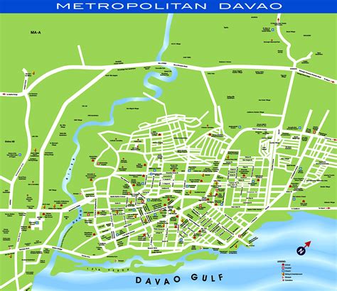 Davao Tourist Map - Davao Phillipines • mappery