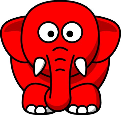 Red Elephant Clip Art at Clker.com - vector clip art online, royalty ...