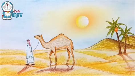 Camel In Desert Drawing at GetDrawings | Free download