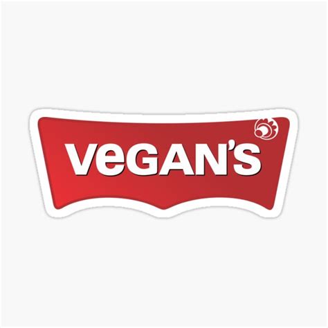 "Funny Vegan logo" Sticker for Sale by MaverickDP | Redbubble