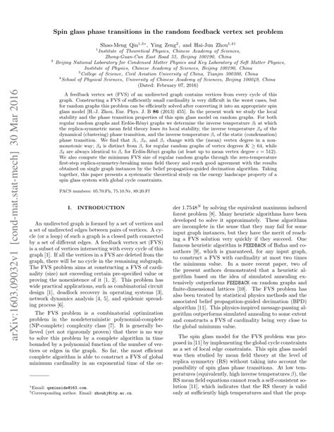 (PDF) Spin glass phase transitions in the random feedback vertex set ...