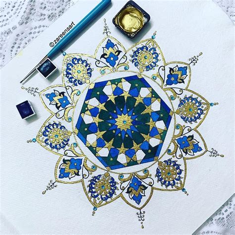 Zareen’s Art on Instagram: “Islamic Geometric pattern 03 and Mandala ...