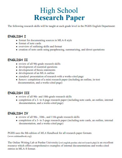 Research Paper Format - Examples, PDF | Examples