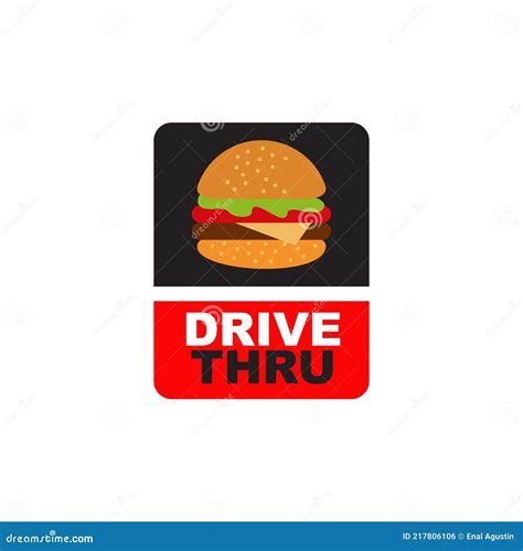 Drive Thru Text Logo Design Template Stock Vector - Illustration of ...