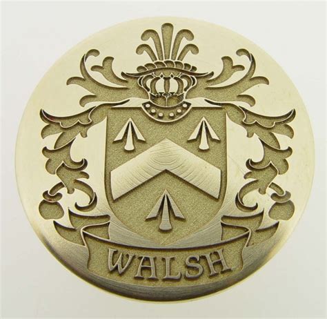 Walsh (2) Family Crest Wax Seal | Wax seals, Family crest, Wax