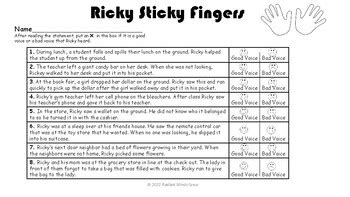 Ricky Sticky Fingers Social Skill Activities about Stealing by Kingdom ...