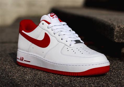 Nike Air Force 1 Low - White - Gym Red - SneakerNews.com