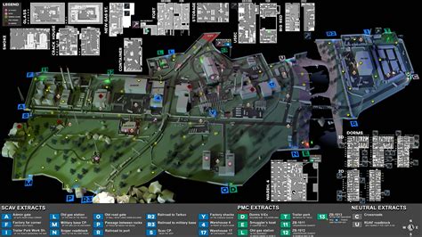 Tarkov Customs Map Extraction Points