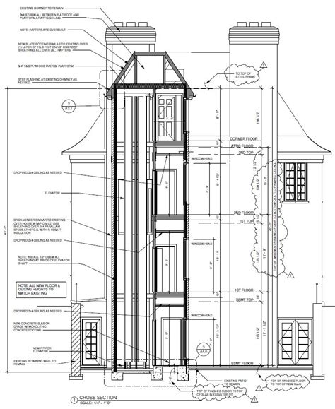 Elevator Shaft Construction Drawings