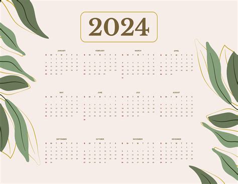 2024 Calendar Templates in Word - FREE Download | Template.net