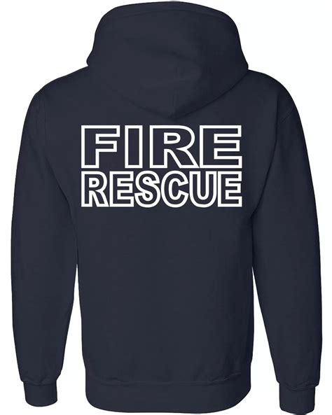 Fire Rescue Hoodie Fire Department Duty Sweatshirt Firefighter ...